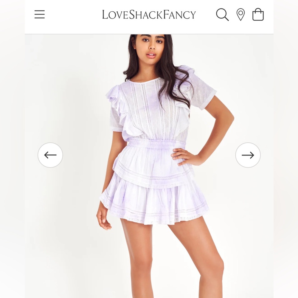 Loveshackfancy Natasha mini dress violet